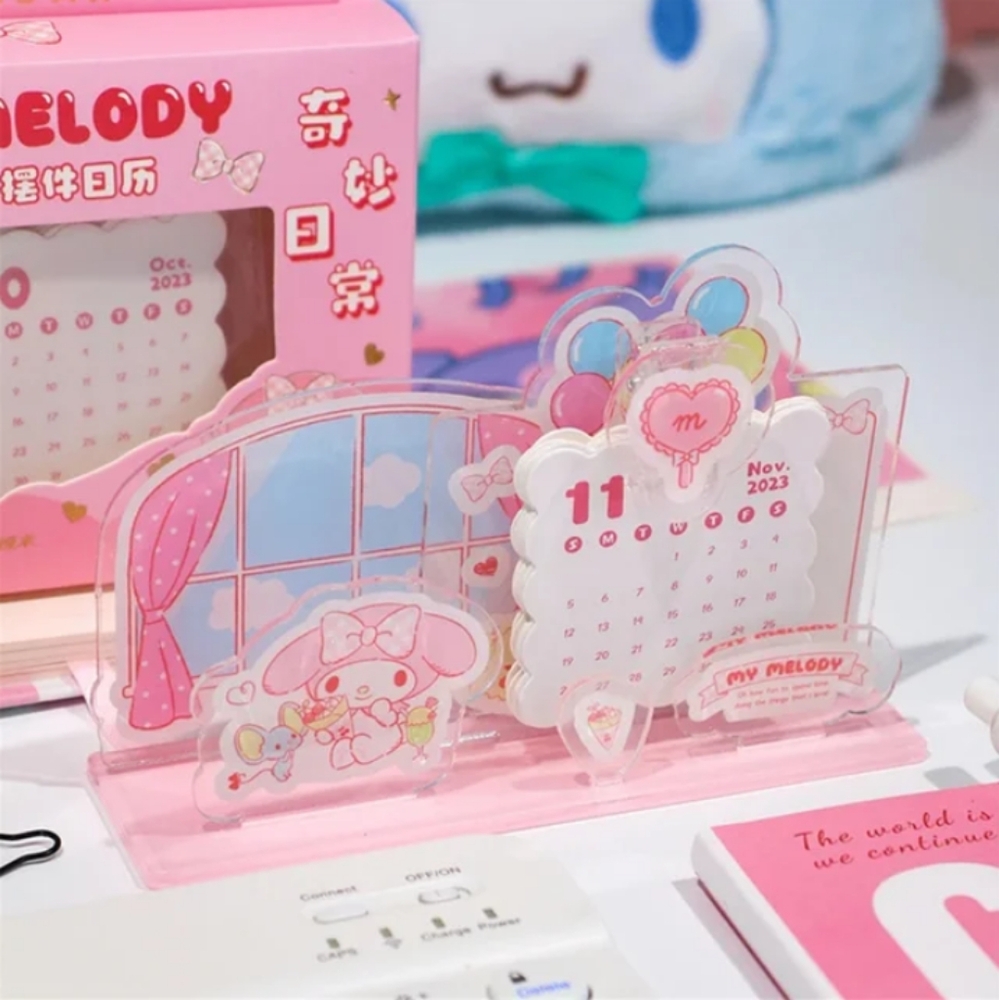 Hello Kitty My Melody 2025 Acrylic Calendar